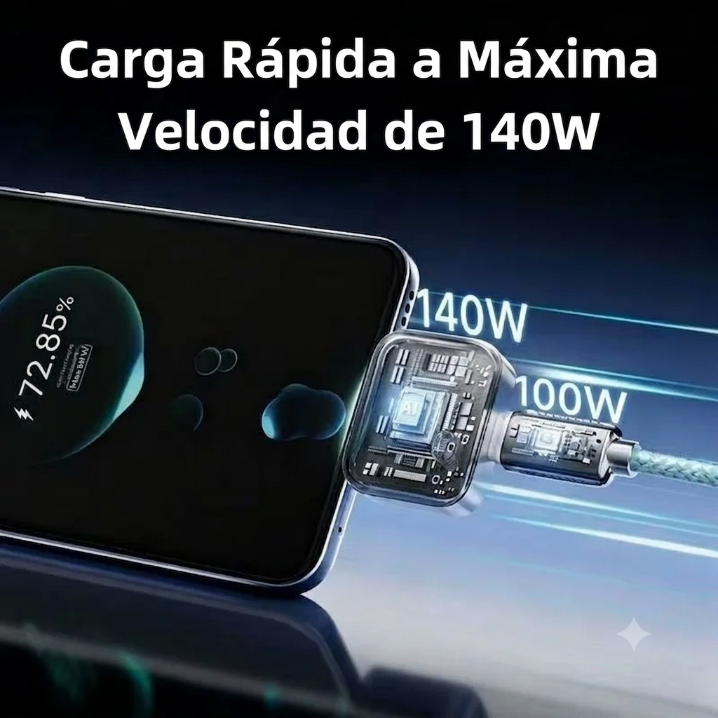 Cargador Inteligente Universal 140W con Desconexión Automática — EVIORA